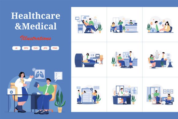 A Designer's Take on the Healthcare Medical Illustration for Embroidery