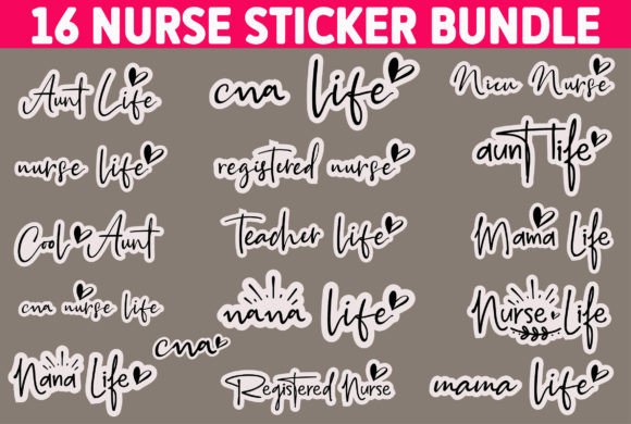A Designer's Take on the Nurse Sticker Bundle