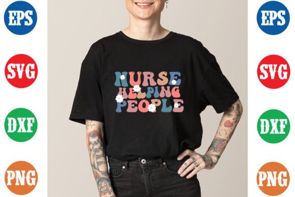 A Groovy Nurse Design for Embroidered Apparel