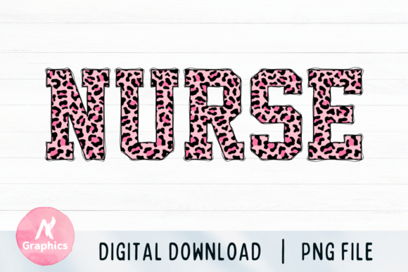 A Pink Leopard Nurse Design for Stitched Projects