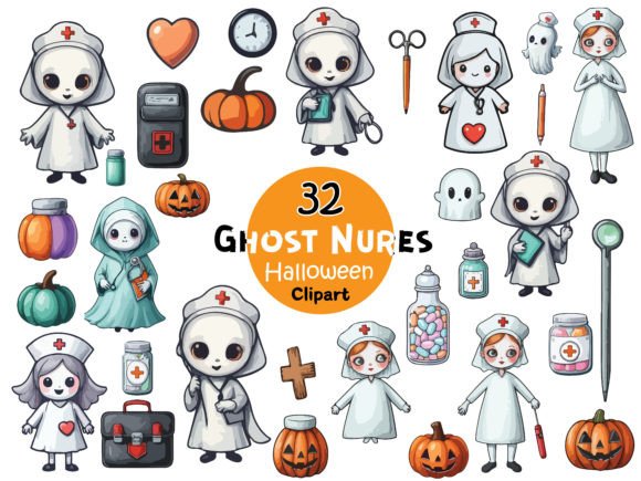 An Embroidery Designer’s Review of the Halloween Ghost Nurse Clipart Bundle