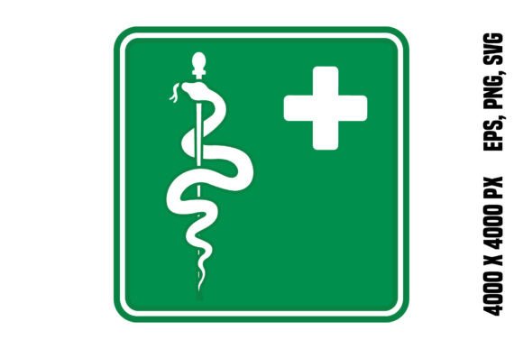 Green Sign Medical Point: An Icon with Quiet Professionalism