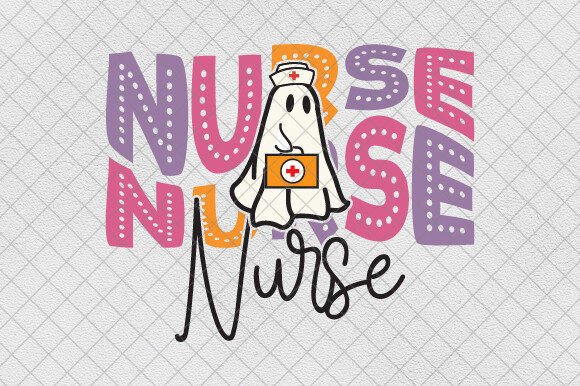 Retro Ghost Nurse Design: A Halloween Embroidery Evaluation