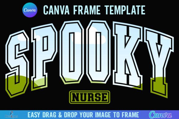 Spooky Nurse Halloween Canva Frame Fall